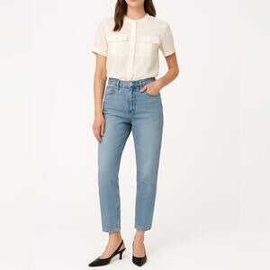 VINTAGE COUNTERPARTS 90s Short Sleeve Button Down Blouse | Size 10 | Minimalist